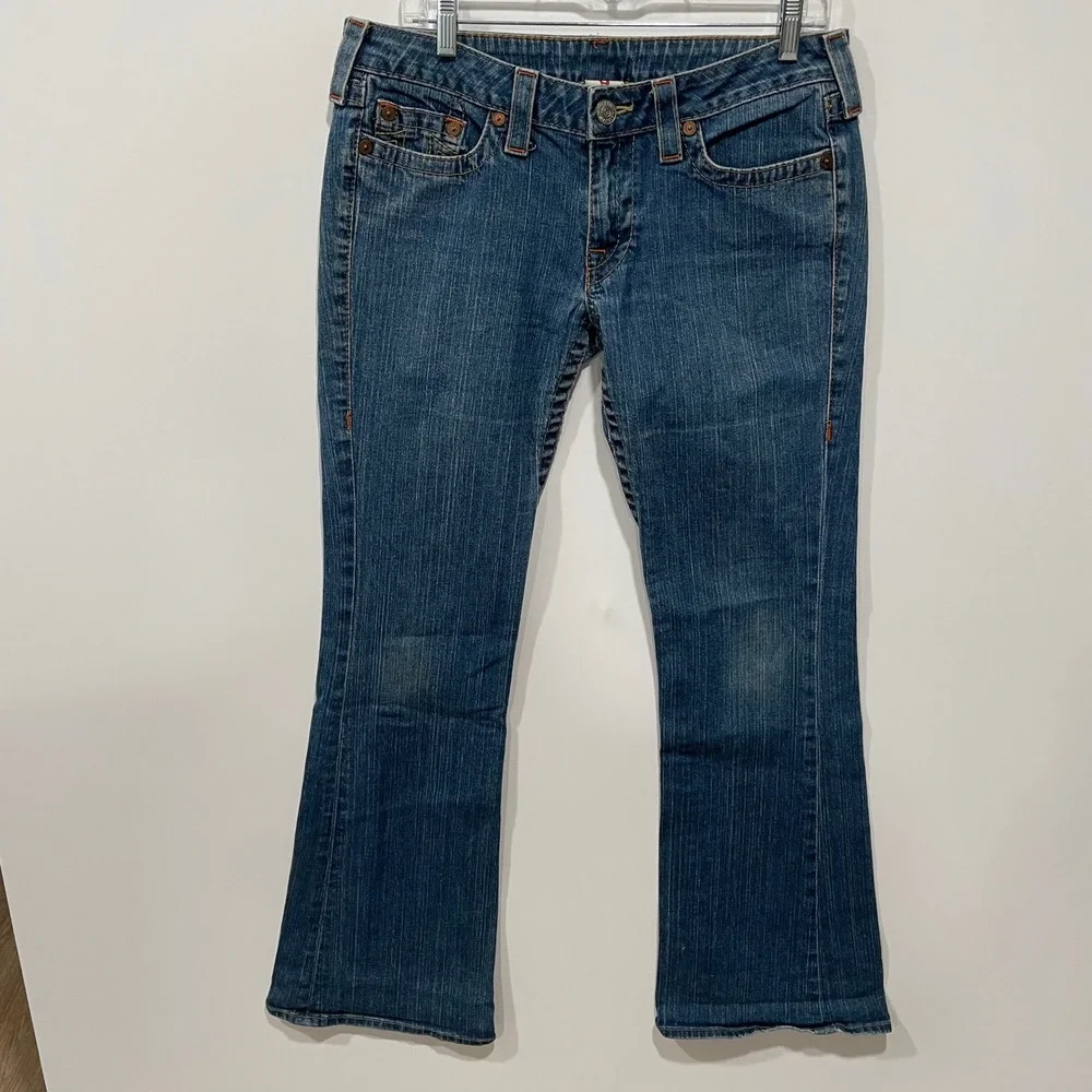 True Religion Bobby Mens Straight Leg Jeans Blue Denim Made in USA Size 30